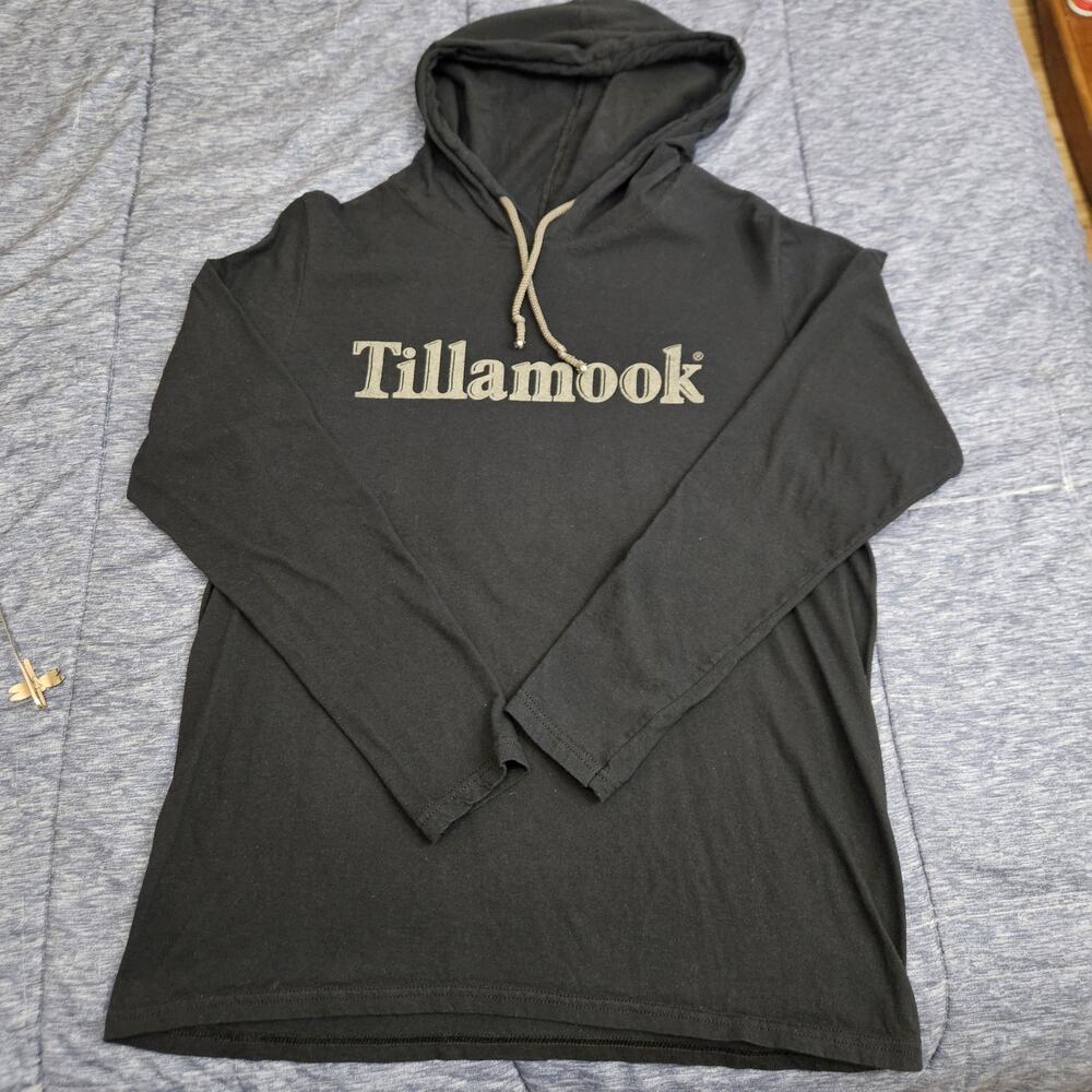 Tillamook Graphic Hoodie T Shirt Anvil Black Mens M PacificNW Foodie Casual
